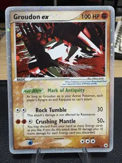 Pokemon Groudon EX Holo Card Hidden Legends Series 93/101 - Image 1