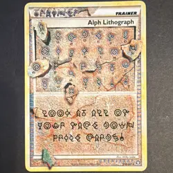 Nintendo Alph Lithograph Unown Trainer Card Pokemon TCG 2010 English - Image 1