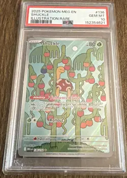 2025 Pokemon Mega Evolutions Shuckle IR 136/132 PSA 10 - Image 1