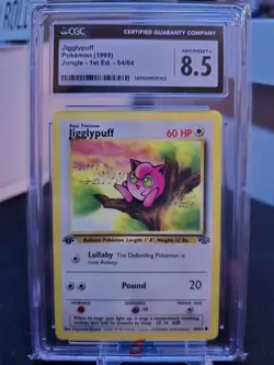 CGC 8.5 Jigglypuff 1st Edition Jungle 54/64 Pokemon NM/Mint - Image 1
