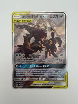 Pokemon SM Black Star Promo Umbreon & Darkrai GX #SM241 Tag Team Holo Near Mint - Image 1