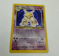 Pokemon TCG Alakazam Holo Rare Base Set 1999 Ungraded - Image 1