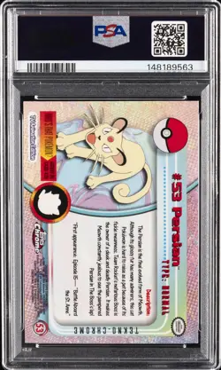 2000 TOPPS CHROME POKEMON T.V. TEKNO #53 PERSIAN PSA 8 - Image 2