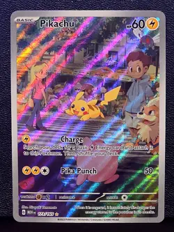 Pikachu 173/165 Scarlet & Violet Pokemon 151 IR Illustration Rare D - Image 1