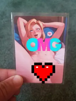 ANDROID 18 DRAGON BALL WAIFU ANIME CARD - Image 1