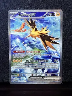 Zapdos ex 202/165 Scarlet & Violet Pokemon 151 SIR Special Illustration Rare (A) - Image 1