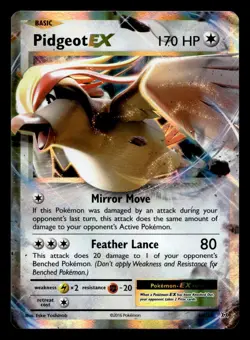Pidgeot EX 64/108 Rare EX Evolutions Pokemon - Image 1