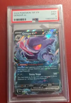 2024 POKEMON TEF EN-TEMPORAL FORCES #104 GENGAR EX PSA 9 - Image 1