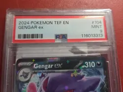 2024 POKEMON TEF EN-TEMPORAL FORCES #104 GENGAR EX PSA 9 - Image 2
