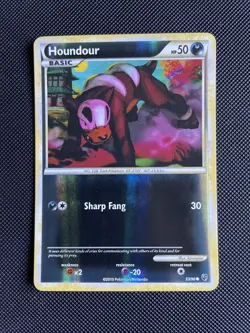 Houndour - HGSS Reverse Holo 53/90 Undaunted Pokemon Card - NM - Image 1