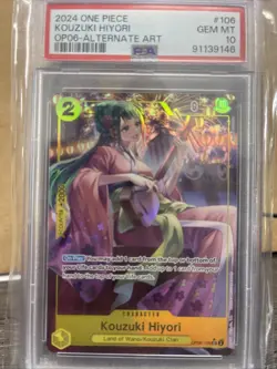 One Piece TCG Kouzuki Hiyori OP06-106 - SR - Alt Art English - PSA 10 - Image 1