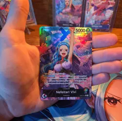 2023 One Piece Kingdoms of Intrigue Nefeltari Vivi Leader Alt Art OP04-001 Clean - Image 1