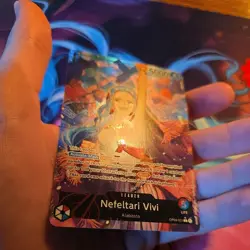 2023 One Piece Kingdoms of Intrigue Nefeltari Vivi Leader Alt Art OP04-001 Clean - Image 3