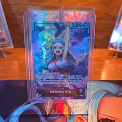 2023 One Piece Kingdoms of Intrigue Nefeltari Vivi Leader Alt Art OP04-001 Clean - Image 4