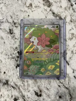 Pokemon TCG Shaymin Holo Card Illustration Rare, 185/182, Destined Rivals Series - Image 1