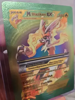 Blaziken EX Green Rainbow Foil Fan Art Vinyl Premium Collector Card - Image 4