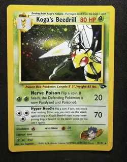 Pokemon TCG Mew Black Star Promo Card and Koga's Beedrill - Image 3