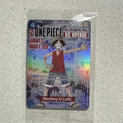 Bandai Namco Monkey D. Luffy Holo US Voyage One Piece CCG Card - Image 1
