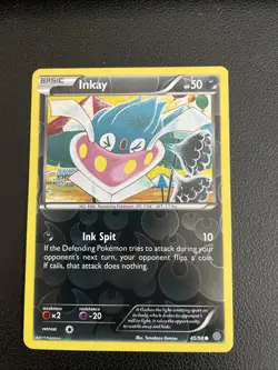 Inkay 45/98 XY Ancient Origins Pokemon Card Komiya Art Reverse Holo Common - Lp - Image 1