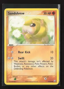 Sandshrew 74/109 Common Team Rocket Returns Pokemon NM - Image 2