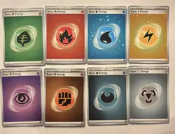 Pokemon 151 Basic Energy Cosmo Holo Full Set 8 SVE 001-008 - Image 1