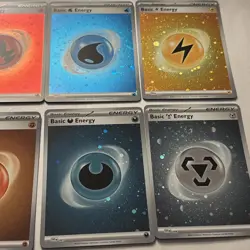 Pokemon 151 Basic Energy Cosmo Holo Full Set 8 SVE 001-008 - Image 3