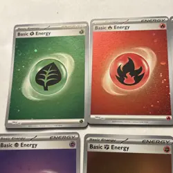 Pokemon 151 Basic Energy Cosmo Holo Full Set 8 SVE 001-008 - Image 4