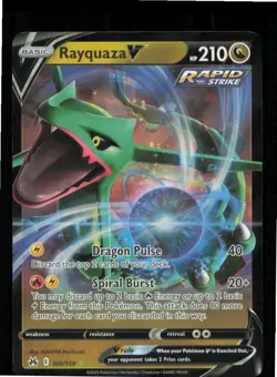 Rayquaza V 100/159 Holo V Rare Crown Zenith Pokemon Near Mint - Image 1