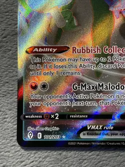 Garbodor Vmax 101/203 Evolving Skies 2021 Pokemon Card Textured Full Art Rare - Image 5