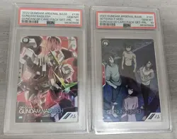 Gundam Arsenal Base PR-130 Nadle and PR-131 Setsuna PSA10 2 Card Set - Image 1
