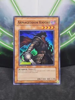 Yugioh Armageddon Knight PTDN-EN021 Super Rare 1st Edition NM - Image 1
