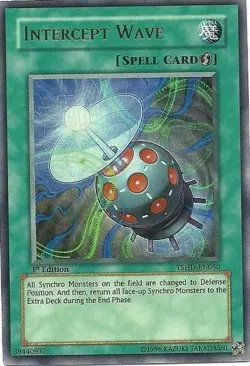 Yugioh! LP Intercept Wave - TSHD-EN050 - Ultra Rare - 1st Edition Lightly Played - Image 1