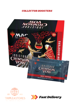 MTG Magic English INNISTRAD: CRIMSON VOW Collector Booster Box 12 Packs 180Cards - Image 1