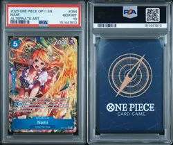 2025 One Piece - Nami #054 (Alternate Art) OP11-054 PSA 10 English GEM MINT - Image 3
