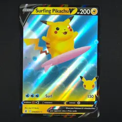 Surfing Pikachu v 008/025 - Celebrations - Pokemon Card - Image 1
