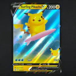 Surfing Pikachu v 008/025 - Celebrations - Pokemon Card - Image 3