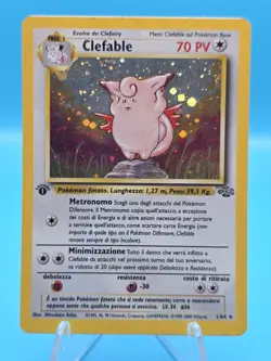 Clefable 1st Edition Jungle Holo Rare 01/64 70 HP Italian Pokemon Card - Image 3