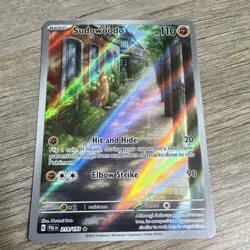 Pokemon Sudowoodo Illustration Rare Full Art Holo Card 110 HP Sv02 219/193 - Image 1