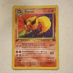 Pokemon Flareon Jungle Rare 1st Edition Stage 1 19/64 Regular English 70 HP - Image 1