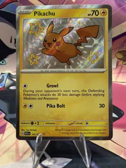 Pikachu 131/091 Holo Shiny Rare SV Paldean Fates 2024 Pokemon PAF Near Mint NM+ - Image 1