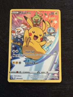 Pokemon TCG Pikachu SWSH020 Sword & Shield Black Star Promo 2020 NM - Image 1