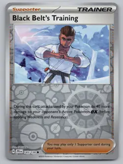 Black Belt's Training 145/159 Common Journey Together Pokemon Reverse Holo NM - Image 1