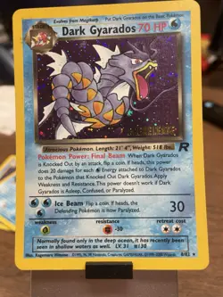 Pokemon TCG Dark Gyarados Holo Prelease And Team Rocket Meowth #52 Unplayed - Image 1