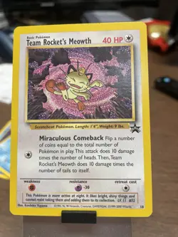 Pokemon TCG Dark Gyarados Holo Prelease And Team Rocket Meowth #52 Unplayed - Image 3