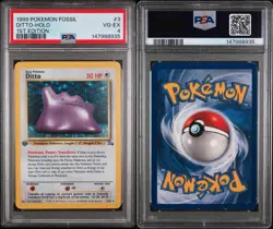 Wizards of the Coast 1999 Pokemon Fossil Ditto 1st Ed Holo 3/62 PSA 4 - Image 3
