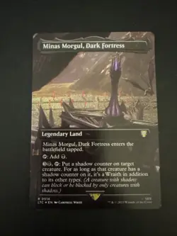 Minas Morgul, Dark Fortress 0514 Borderless Lord of the Rings MTG MAGIC Foil - Image 1