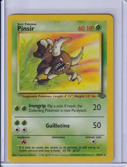 Pokemon TCG Pinsir Jungle Set 25/64 Regular Unlimited Rare LP - Image 1