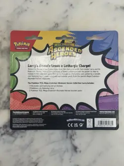 Pokemon TCG M.Evolution Ascended Heroes Larry's Komala Foil Promo 2 pack blister - Image 2