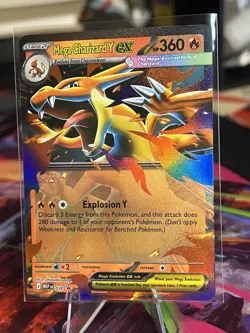 Pokemon Mega Charizard Y ex 030 Mega Evolution Holo Black Star Promo Near Mint - Image 1