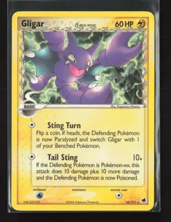 Gligar 16/101 Rare Dragon Frontiers Pokemon NM - Image 2